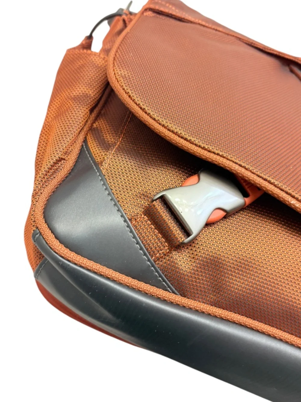 TUMI tech burnt sienna orange laptop briefcase school messenger bag